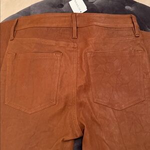NWT, Frame Le Crop Mini Boot Leather Pant